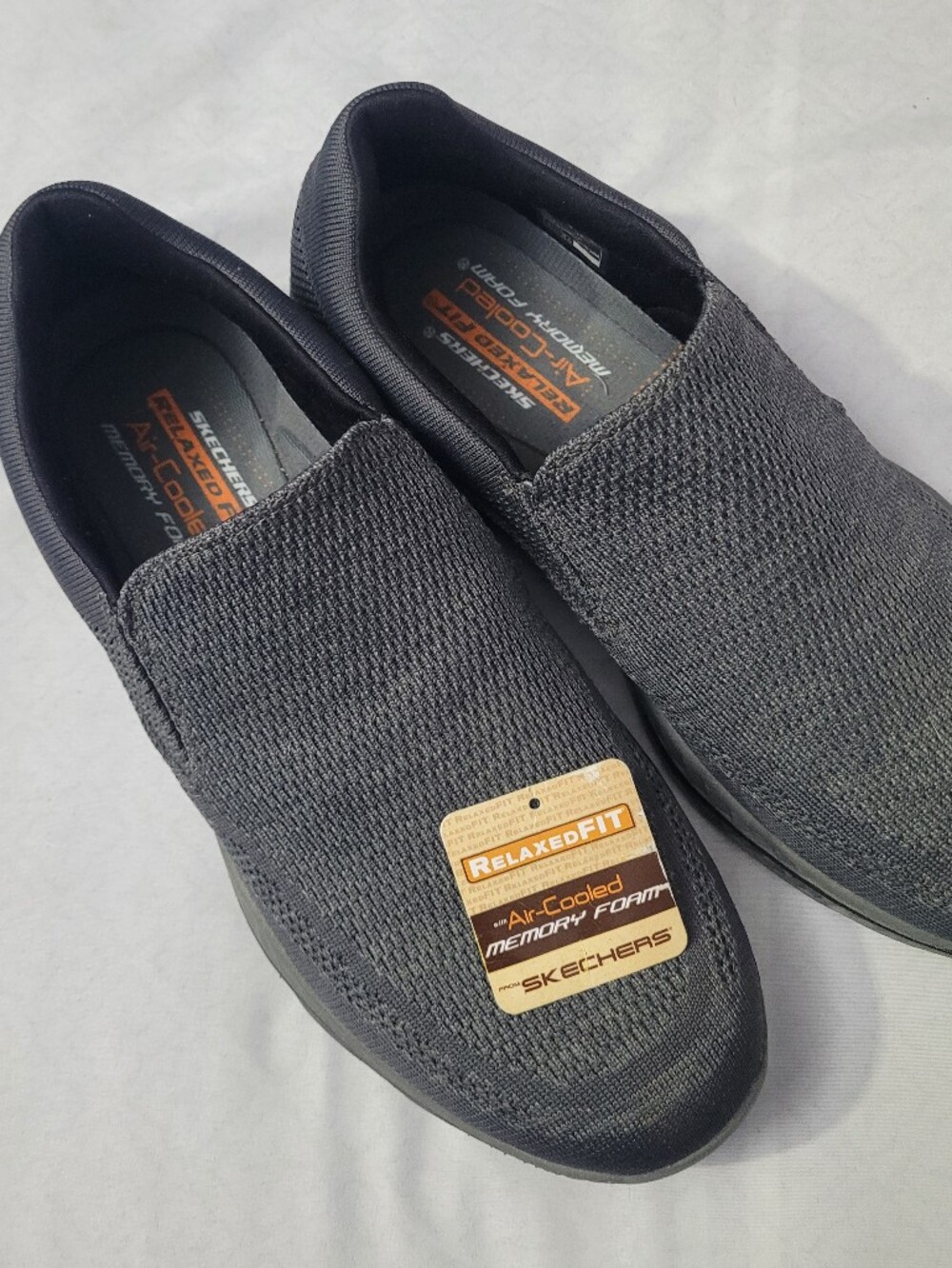 Skechers Relaxed Fit Slip-On Men’s Shoes in Charcoal Gray
